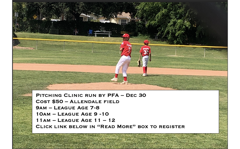Pitching Clinic, Sat. Dec 30